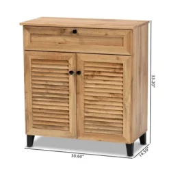 Coolidge Wood 1 Drawer Storage Cabinet Oak Brown - Baxton Studio -Urban Dwell Gear Outlet Store GUEST ca5f34bf b962 441a 86ee c520ae2612a6
