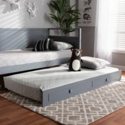 Cintia Wood Bed With Trundle Gray - Baxton Studio 12 Cintia Wood Bed With Trundle Gray - Baxton Studio -Urban Dwell Gear Outlet Store GUEST ca915036 5d2a 488a 8574 7e5d919d38bc