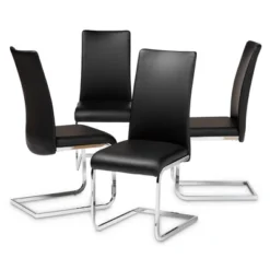 Set Of 4 Cyprien Modern And Contemporary Faux Leather Upholstered Dining Chairs - Baxton Studio -Urban Dwell Gear Outlet Store GUEST cbf5d9c5 92fb 40c5 976e 9c90c39d90d1