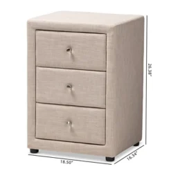 Tessa 3 Drawer Nightstand - Baxton Studio -Urban Dwell Gear Outlet Store GUEST cbfc1bf5 1c15 485a 95bf 3c0cd1e002ba