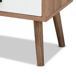 Hubbard Two-Tone Wood And Metal 1 Drawer Nightstand Natural Brown/Black/White - Baxton Studio -Urban Dwell Gear Outlet Store GUEST cc00ab6e ef88 4ef8 9412 82a98329dc34