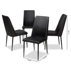 Set Of 4 Chandelle Modern And Contemporary Faux Leather Upholstered Dining Chairs - Baxton Studio 9 Set Of 4 Chandelle Modern And Contemporary Faux Leather Upholstered Dining Chairs - Baxton Studio -Urban Dwell Gear Outlet Store GUEST cc32f422 8b7f 4f25 86dc 5ae4a6ef84a7
