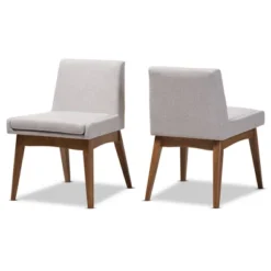 Set Of 2 Nexus Mid Century Modern Walnut Wood Fabric Upholstered Dining Side Chair - Baxton Studio -Urban Dwell Gear Outlet Store GUEST cc6068ab 06ca 41fc a7b8 410499eef6e9