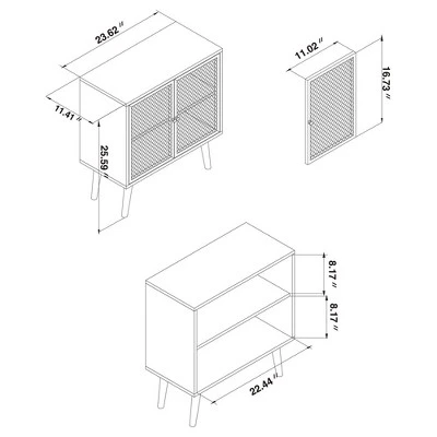 Yuna Natural Brown Wood And Metal 2 Door Storage Cabinet Natural Brown/Black - Baxton Studio 9 Yuna Natural Brown Wood And Metal 2 Door Storage Cabinet Natural Brown/Black - Baxton Studio - Image 9