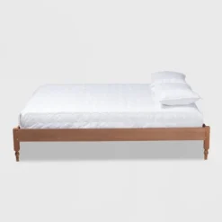 Laure French Bohemian Wood Platform Bed Frame - Baxton Studio