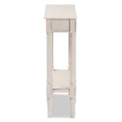 Ariella Whitewashed 1 Drawer End Table White - Baxton Studio -Urban Dwell Gear Outlet Store GUEST cdaabb89 ccb7 4597 97e1 766aee57deec