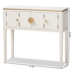 Aiko Wood Console Table White - Baxton Studio -Urban Dwell Gear Outlet Store GUEST ce162a8e 6623 470c 97bc a7604ea91109