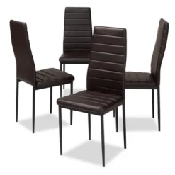 Set Of 4 Armand Modern And Contemporary Faux Leather Upholstered Dining Chairs - Baxton Studio -Urban Dwell Gear Outlet Store GUEST cf32937d 99c5 4fea 9cb1 7872233ad66e