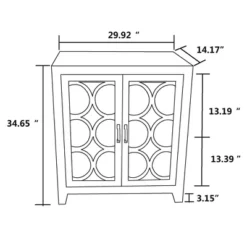 Garcelle Wood And Mirrored Glass 2 Door Sideboard White - Baxton Studio -Urban Dwell Gear Outlet Store GUEST cf7d326c 0f7f 49a7 a583 10a3c12e9861