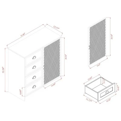 Connell Two-Tone Wood And Metal Sideboard Buffet Natural Brown/Black - Baxton Studio 9 Connell Two-Tone Wood And Metal Sideboard Buffet Natural Brown/Black - Baxton Studio - Image 9