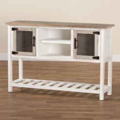Deacon And Wood 2 Door Dining Room Buffet White/Brown - Baxton Studio -Urban Dwell Gear Outlet Store GUEST d0475d5e 0457 47aa b446 9e3019dcdd01