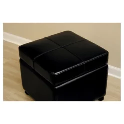 Full Leather Storage Cube Ottoman Black - Baxton Studio -Urban Dwell Gear Outlet Store GUEST d0ce2f59 e509 43b7 9d8e 493a3d912cf4
