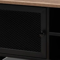 Connell Two-Tone Wood And Metal 2 Door TV Stand For TVs Up To 40" Natural Brown/Black - Baxton Studio -Urban Dwell Gear Outlet Store GUEST d16c7e57 f04f 43b4 bd52 2be5096a0a6c