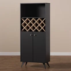 Serafino And Oak Finished Wood Wine Cabinet - Baxton Studio -Urban Dwell Gear Outlet Store GUEST d16c9ca1 08f1 4674 b7bc 9488c1f18c8a