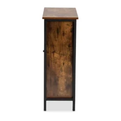 Wayland Rustic Wood And Metal 1 Door Shoe Storage Cabinet Brown/Black - Baxton Studio 12 Wayland Rustic Wood And Metal 1 Door Shoe Storage Cabinet Brown/Black - Baxton Studio -Urban Dwell Gear Outlet Store GUEST d17a2303 7d93 49cb 86e7 dc8bf2797c16