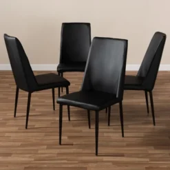 Set Of 4 Chandelle Modern And Contemporary Faux Leather Upholstered Dining Chairs - Baxton Studio 8 Set Of 4 Chandelle Modern And Contemporary Faux Leather Upholstered Dining Chairs - Baxton Studio -Urban Dwell Gear Outlet Store GUEST d1c7cbeb 6b35 4eb4 ba05 f9348ca5da82