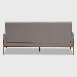 Perris Upholstered Wood Sofa Light Gray/Walnut - Baxton Studio -Urban Dwell Gear Outlet Store GUEST d2bd87bf 8ee4 49ce b95d 03eda05ae235