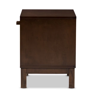Deirdre Modern And Contemporary Wood 1 Drawer Nightstand - Baxton Studio 4 Deirdre Modern And Contemporary Wood 1 Drawer Nightstand - Baxton Studio - Image 4