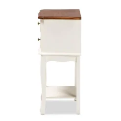 2 Drawer Darla Wood Nightstand White/Cherry Brown - Baxton Studio -Urban Dwell Gear Outlet Store GUEST d419cc18 8721 4b76 a120 dbab86b79db3