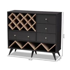 Baxton Studio Savino And Oak Finished Wood Wine Cabinet Gray/Brown - BaxtonStudio -Urban Dwell Gear Outlet Store GUEST d4ad83de a0da 4d12 a3c0 44ce6d0ff43d