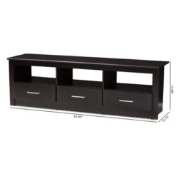 Ryleigh Modern And Contemporary Finished TV Stand For TVs Up To 60" Dark Brown - Baxton Studio 15 Ryleigh Modern And Contemporary Finished TV Stand For TVs Up To 60" Dark Brown - Baxton Studio -Urban Dwell Gear Outlet Store GUEST d58004d6 8b65 4950 826c a5da866bd839