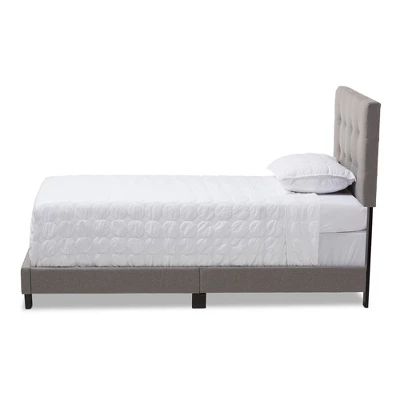 Twin Brookfield Modern And Contemporary Fabric Upholstered Bed - Baxton Studio 1 Twin Brookfield Modern And Contemporary Fabric Upholstered Bed - Baxton Studio