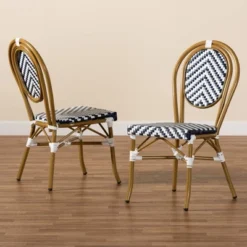 2pc Alaire Bamboo Style Stackable Bistro Dining Chair Set White/Blue/Brown - Baxton Studio 5 2pc Alaire Bamboo Style Stackable Bistro Dining Chair Set White/Blue/Brown - Baxton Studio -Urban Dwell Gear Outlet Store GUEST d65dbed3 b681 4d86 b8c8 165f4478adf1