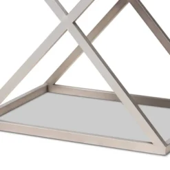 1 Drawer William Silver Metal Nightstand Silver/Black - Baxton Studio -Urban Dwell Gear Outlet Store GUEST d6dcdbc3 7000 42a2 93f2 4fa15577a15e