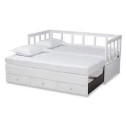 Twin To King Kendra Expandable Daybed With Storage Drawers White - Baxton Studio -Urban Dwell Gear Outlet Store GUEST d8076868 07d5 4b1b b5c3 06831b93fb92