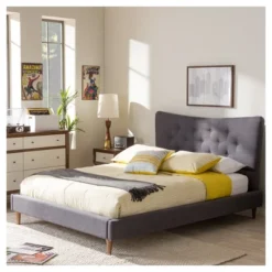 Hannah Mid - Century Modern Fabric Platform Bed - Baxton Studio -Urban Dwell Gear Outlet Store GUEST d98bb7de 83ac 487e ad85 d7dc0e699306
