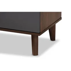 Moina Two-Tone Wood TV Stand For TVs Up To 70" Walnut/Gray - Baxton Studio -Urban Dwell Gear Outlet Store GUEST da0e57e6 bce0 477a a174 14a3b61b7926