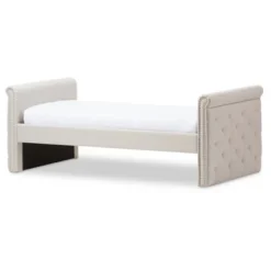 Twin Swanson Modern And Contemporary Fabric Tufted Daybed With Roll-Out Trundle Guest Bed - Baxton Studio -Urban Dwell Gear Outlet Store GUEST dab590e7 fc47 42db bc53 073497ac9cdb