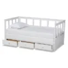 Twin To King Kendra Expandable Daybed With Storage Drawers White - Baxton Studio