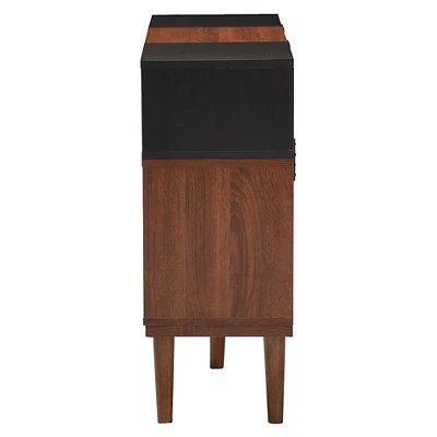 Anderson Mid-century Retro Modern Wood Sideboard Storage Cabinet - Oak/Espresso - Baxton Studio 3 Anderson Mid-century Retro Modern Wood Sideboard Storage Cabinet - Oak/Espresso - Baxton Studio - Image 3