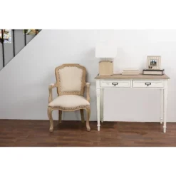 Dauphine Traditional French Accent Writing Desk White/Light Brown - Baxton Studio -Urban Dwell Gear Outlet Store GUEST dc79df73 e442 4e9f 8f2b 4f6f2a6379b2