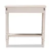 Ariella Whitewashed 1 Drawer End Table White - Baxton Studio