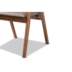 2pc Marcena Leather Upholstered And Wood Dining Chair Set Gray/Walnut Brown - Baxton Studio -Urban Dwell Gear Outlet Store GUEST de59545d d1fa 4405 b430 93b6d3c7d102