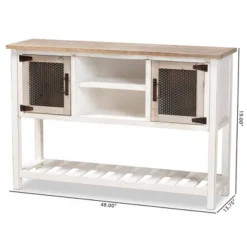 Deacon And Wood 2 Door Dining Room Buffet White/Brown - Baxton Studio -Urban Dwell Gear Outlet Store GUEST df001129 5710 40e6 bdb1 0864f80bda5e