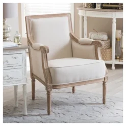Chavanon Wood & Linen Traditional French Accent Chair Light Beige - Baxton Studio 7 Chavanon Wood & Linen Traditional French Accent Chair Light Beige - Baxton Studio -Urban Dwell Gear Outlet Store GUEST dfaa5e90 b1fe 453e 81ff 222fe737f462