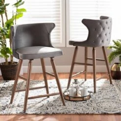 2pc Sagira Velvet Fabric Upholstered And Wood Counter Height Barstool Set - Baxton Studio 13 2pc Sagira Velvet Fabric Upholstered And Wood Counter Height Barstool Set - Baxton Studio -Urban Dwell Gear Outlet Store GUEST e0f3a1de d08f 4dbb b30d d94942a5e7d5