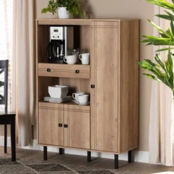 Patterson 1 Drawer Kitchen Storage Cabinet Walnut - Baxton Studio -Urban Dwell Gear Outlet Store GUEST e129213f 073f 46e1 861e e29f13f1a14d