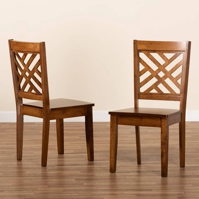 Caron Wood Dining Chair Set - Baxton Studio 5 Caron Wood Dining Chair Set - Baxton Studio - Image 5