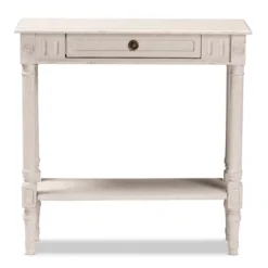 Ariella Whitewashed 1 Drawer End Table White - Baxton Studio -Urban Dwell Gear Outlet Store GUEST e15f3735 7fcf 4fc5 9c6e 60df296de500