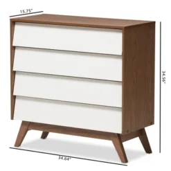 Hildon Mid-Century Modern Wood 4 Drawer Storage Chest Brown - Baxton Studio -Urban Dwell Gear Outlet Store GUEST e1c1f4ff 8480 488f 975a c1741d960096