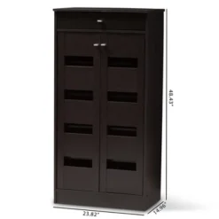 Acadia Modern And Contemporary Finished Shoe Cabinet Dark Brown - Baxton Studio 21 Acadia Modern And Contemporary Finished Shoe Cabinet Dark Brown - Baxton Studio -Urban Dwell Gear Outlet Store GUEST e1c4da9b 569a 4986 a54e 807ae77457e4