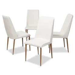 Set Of 4 Chandelle Modern And Contemporary Faux Leather Upholstered Dining Chairs - Baxton Studio 11 Set Of 4 Chandelle Modern And Contemporary Faux Leather Upholstered Dining Chairs - Baxton Studio -Urban Dwell Gear Outlet Store GUEST e28bc5dc f36d 4da3 abca 08aac8e8c13d