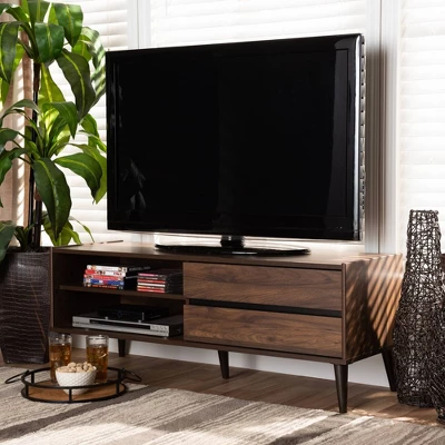 TV Stand For TVs Up To 50" Suli Wood Brown - Baxton Studio 5 TV Stand For TVs Up To 50" Suli Wood Brown - Baxton Studio - Image 5