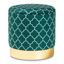 Serra Quatrefoil Velvet Upholstered Metal Storage Ottoman - Baxton Studio 16 Serra Quatrefoil Velvet Upholstered Metal Storage Ottoman - Baxton Studio -Urban Dwell Gear Outlet Store GUEST e366b546 3abd 4cea 8b5a d1eb204656da