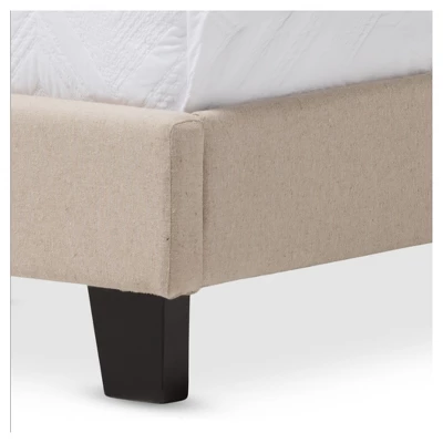 Paris Modern And Contemporary Linen Upholstered Tufting Platform Bed - Twin - Baxton Studio 3 Paris Modern And Contemporary Linen Upholstered Tufting Platform Bed - Twin - Baxton Studio - Image 3