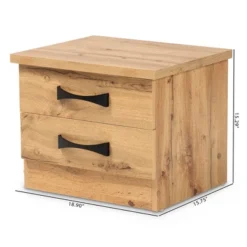 Colburn Wood 2 Drawer Nightstand Oak Brown - Baxton Studio -Urban Dwell Gear Outlet Store GUEST e39b1837 3b57 4837 9f86 302797f6a3f8